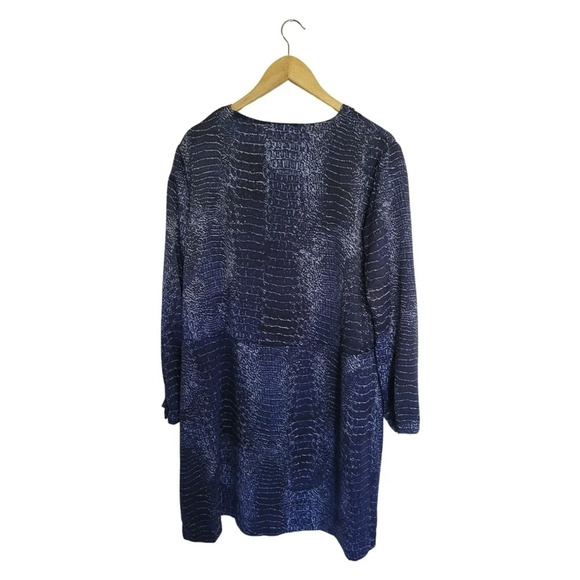 H by Halston Blue Animal  Print Dress - Picture 5 of 10